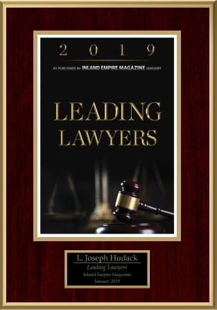 L. Joseph Hudack Leading Lawyers Inland Empire Magazine January 2019, Corona Estate Planning Attorney.