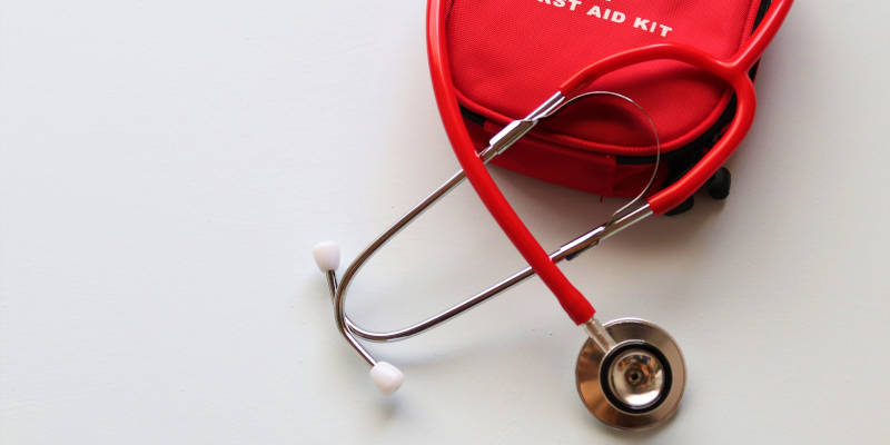 Keeping Your Emergency Contacts and Medical Information Updated is Like First Aid Kit on White Background, Be Prepare